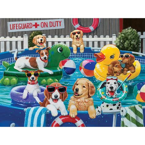 Puppy Pool Party Jigsaw Puzzle | Bits and Pieces