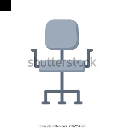 Chair Office Icon Logo Flat Style Stock Vector Royalty Free