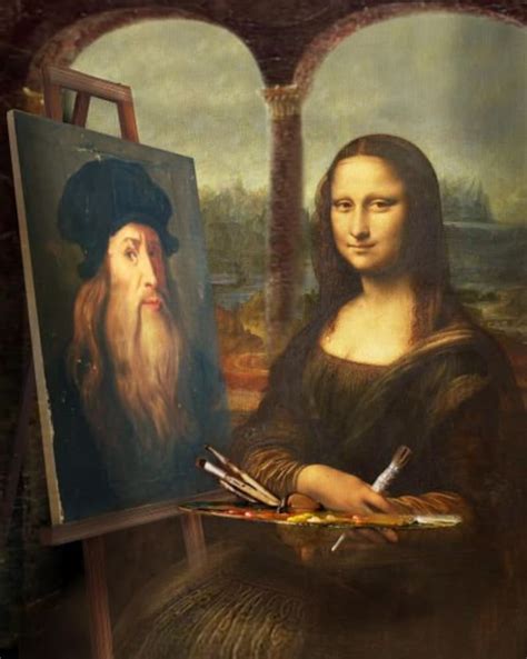 Leonardo Da Vinci Pintado Por La Mona Lisa Lo Pinté Versión única De