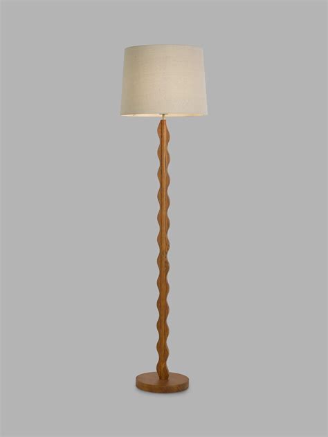 John Lewis Wiggle Wooden Floor Lamp, Walnut