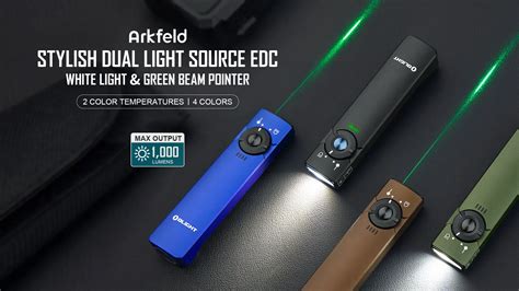 Olight Arkfeld Flat Flashlight With Green Laser White Light Olight Ca