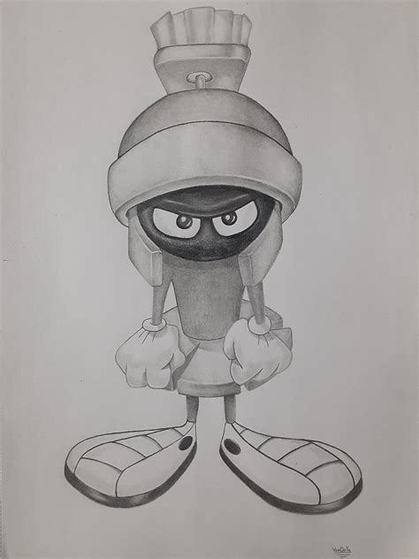 Marvin The Martian drawing. 🖤 : drawing