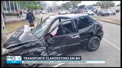 V Deo Motorista Que Fazia Transporte Clandestino Bate O Carro Em Bh