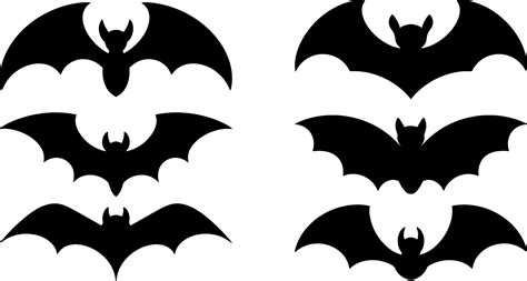 Stencil bat Hand drawn art Halloween Animal vector illustration ...