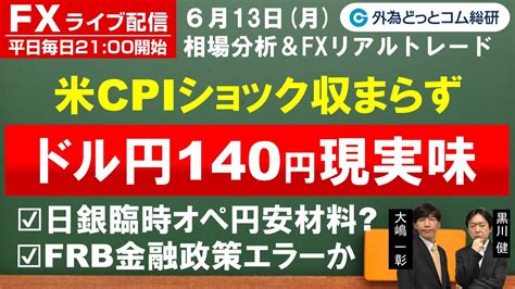 Fxライブ配信為替予想【実践リアルトレード】ドル円140円現実味、米cpiショックはfrb金融政策エラーか、日銀臨時オペは円安材料？ドル円