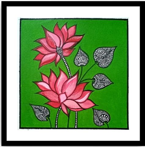 Lotus Mandala 3 Indian Art Mandala Style 26 X 26 Cms Including