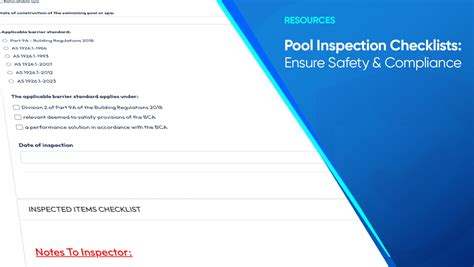 Pool Inspection Checklists Ensure Safety And Compliance