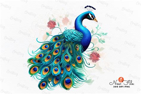 Beautiful Peacocks Watercolor Clipart Graphic By Graftify · Creative Fabrica