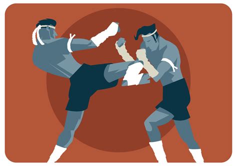 Muay Thai Match Vector 166480 Vector Art At Vecteezy