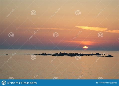 Corsica Spectacular Romantic Sunset Stock Photo - Image of ...