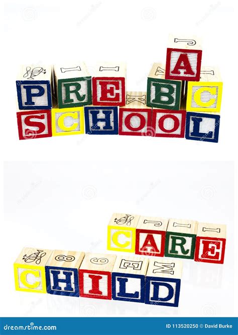 Preschool Letters Abc Blocks Child Stock Photo - Image of vintage ...