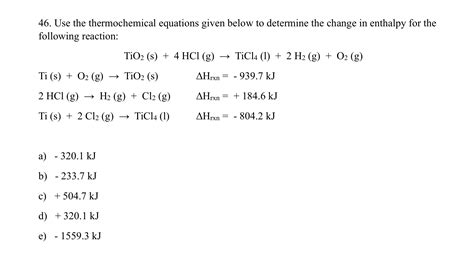 Use the thermochemical equations given below to | Chegg.com
