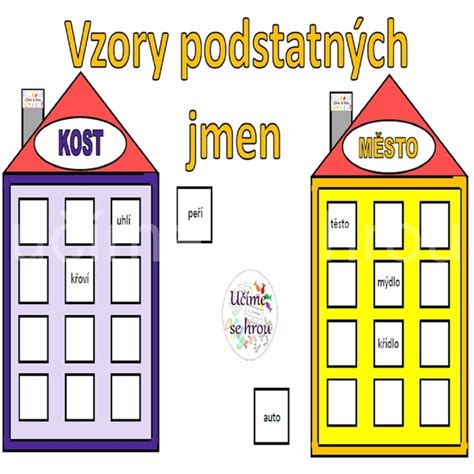 Vzory podstatných jmen domečky