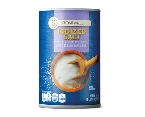 Iodized Table Salt Stonemill Aldi Us