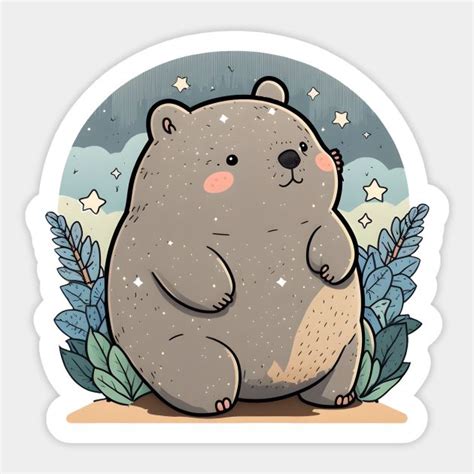 Wombats Are Cute Nocturnal Marsupials Sticker en 2024 | Pegatinas imprimibles, Imprimir sobres ...