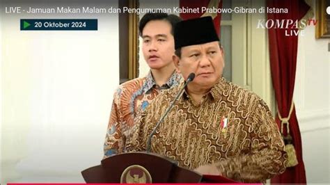 Nama 53 Menteri Dan Kepala Badan Kabinet Merah Putih Prabowo Gibran