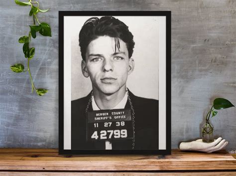 Frank Sinatra Mugshot Poster Etsy Verticale