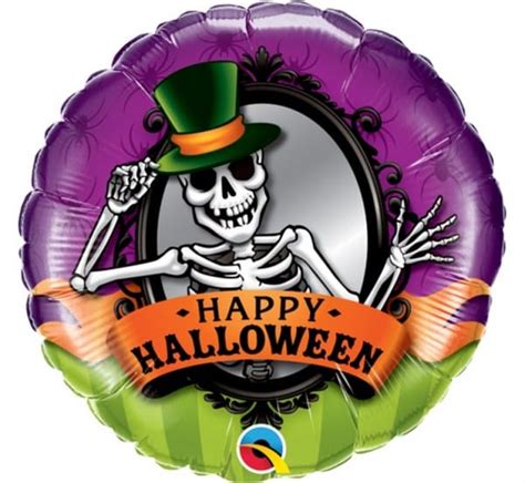 Balon Foliowy Szkielet W Cylindrze Halloween