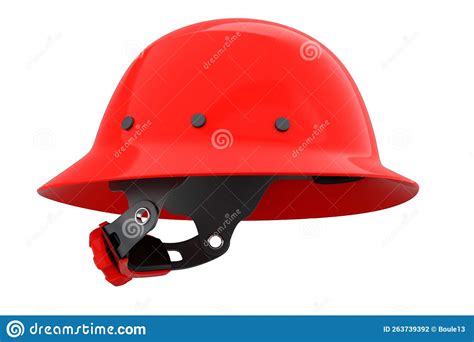 Red Safety Helmet or Hard Cap Isolated on White Background Stock ...