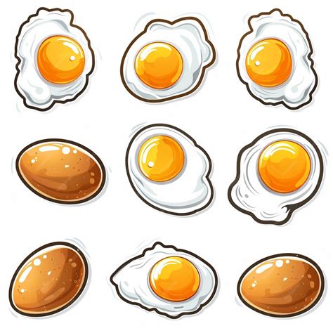 Um desenho de desenho animado de ovos fritos com as palavras 