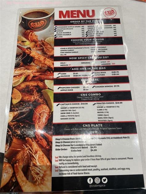 Online Menu Of Crab N Spice Lakemead Blvd Las Vegas Restaurant Las