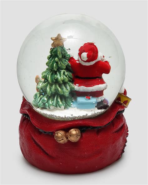 Riachuelo Globo De Neve Decorativo Papai Noel Natalino Vermelho