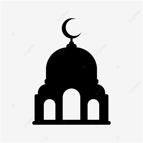 Black Mosque Icon Vector