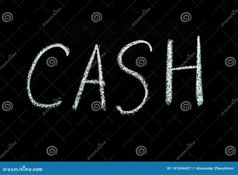 Como Se Escreve Cash - Word `cash` Written on Blackboard Stock Image - Image of success ...