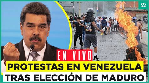 Protestas Y Enfrentamientos En Venezuela Tras Proclamación De Nicolás Maduro Youtube