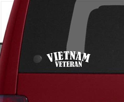 Vietnam Veteran Vinyl Decal Vietnam Veteran Sticker Vietnam Etsy