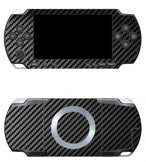 P Tilbud Sort Carbon Fiber Vinyl Skin Sticker Protector Til Sony Psp