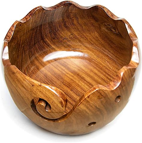 Wooden Yarn Bowl Handcrafted Rosewood Yarn Ball Wooden Etsy