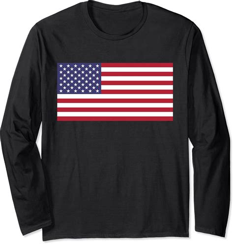 Usa Flag Long Sleeve T Shirt Clothing Shoes And Jewelry