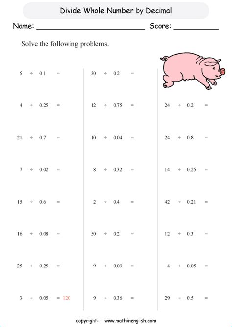 Division Of Whole Numbers By Decimal Numbers Grade Or Math 46110 Hot Sex Picture