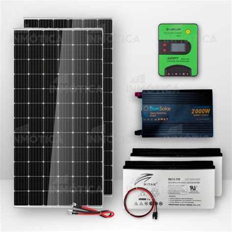 KIT SOLAR AISLADO 2000W 24V 1 7KWHdia Onda pura Inmótica Perú