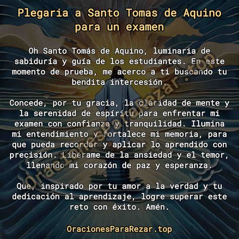 Oración A Santo Tomas De Aquino Para Un Examen