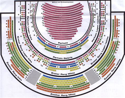 OPERNHAUS ZURIGO ZURICH ZÜRICH SITZPLAN SEATING PLAN