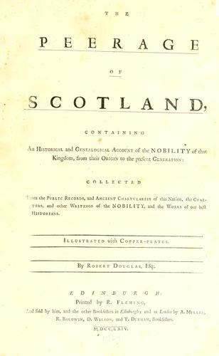 The peerage of Scotland (1764 edition) | Open Library