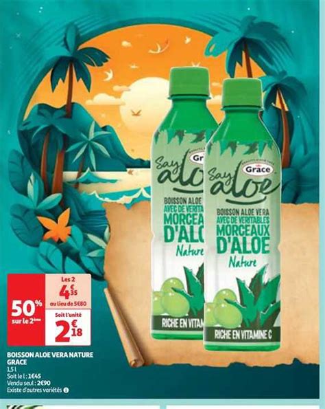 Promo Boisson Aloe Vera Nature Grace Chez Auchan ICatalogue Fr