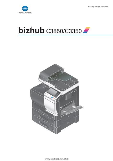 Konica Minolta Bizhub C3350 Bizhub C3850c3350 Advanced Functions