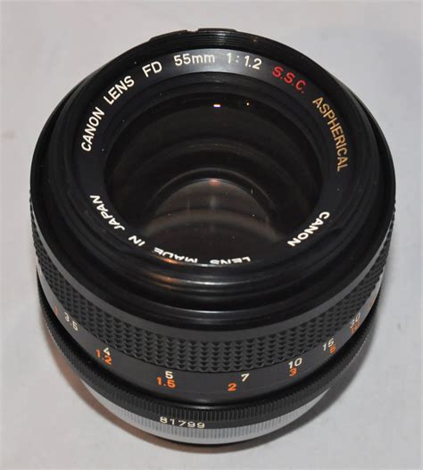 Canon 55mm Lens F12 Ssc Aspherical Fd Lens Includes Hood Sold