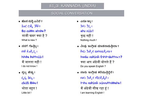 Kannada (Karnataka) - A common script for the world!