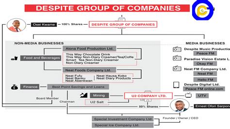 Osei Kwame Despite and the businesses he owns