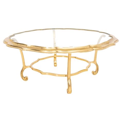 Mid Century Modern Brass And Glass Low Table For Sale At 1stdibs