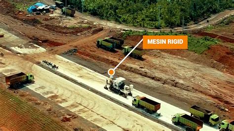 Update Progres Pembetonan Main Road Di Seksi B Sebelum Jembatan