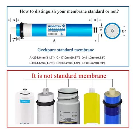 Geekpure Membrana Ro De Osmosis Inversa 50 Gpd Certificado En Venta En