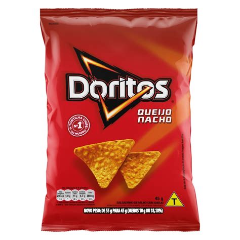 Salgadinho De Milho Queijo Nacho Doritos Pacote 45g Mix Bahia Monte