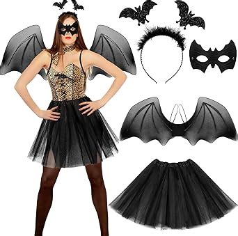 Satinior St Ck Halloween Fledermaus Kost M Set Tutu Rock Fledermaus