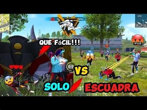 SOLO VS ESCUADRA EN BR CLASIFICATORIA GANE YouTube