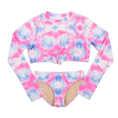 Shade Critters Cropped Cotton Candy 2pc Rashguard ⋆ Gypsy Girl Tween